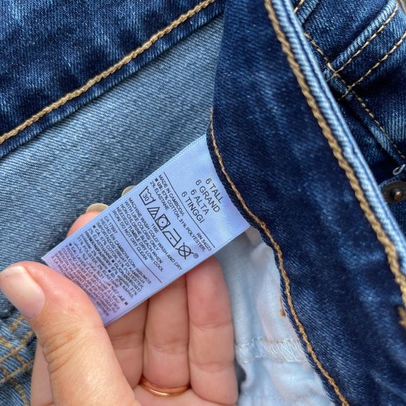 Women's Old Navy Power Slim Straight High Rise Jeans - dark wash - Picture 5 of 5